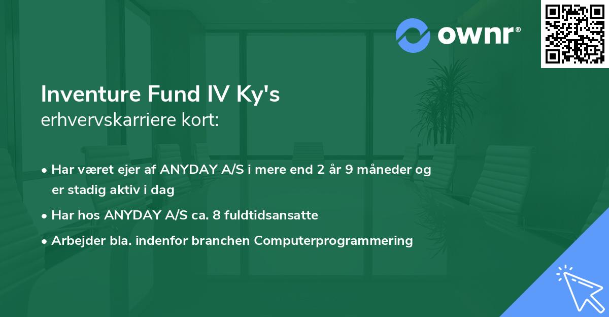 Inventure Fund IV Ky's erhvervskarriere kort