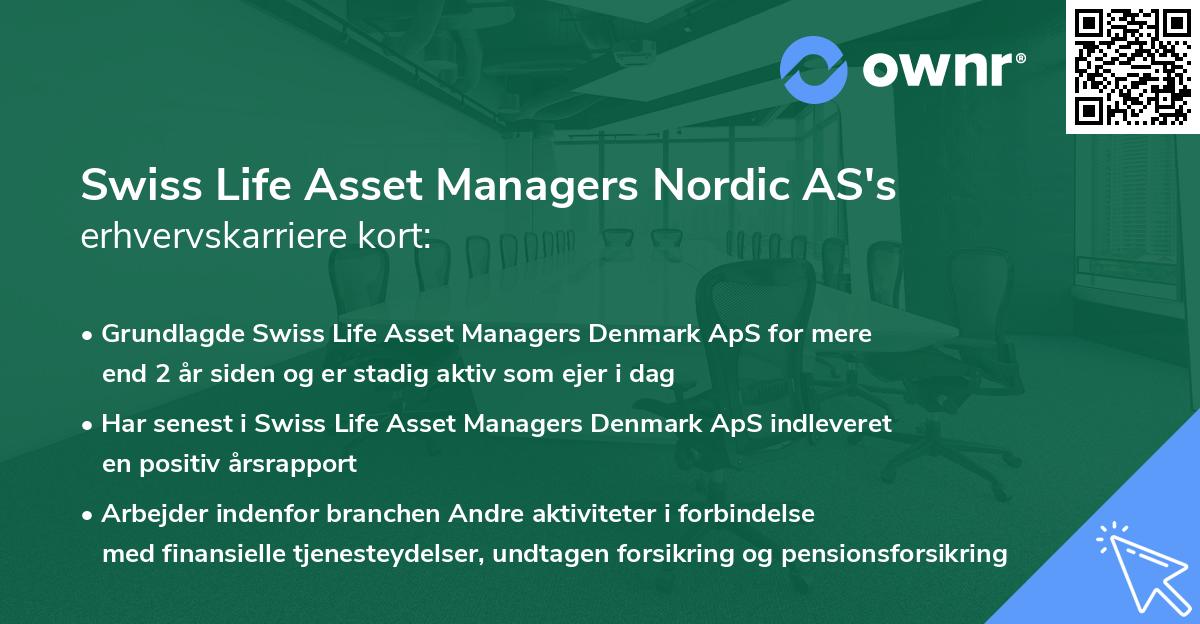 Swiss Life Asset Managers Nordic AS's erhvervskarriere kort