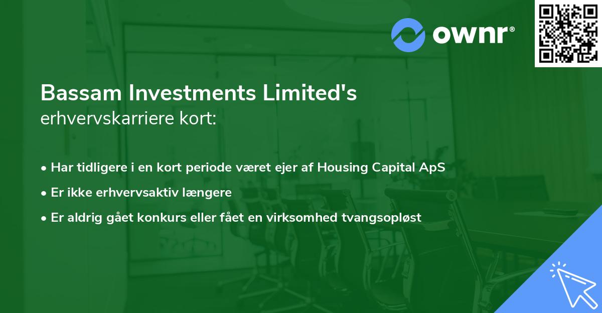 Bassam Investments Limited's erhvervskarriere kort