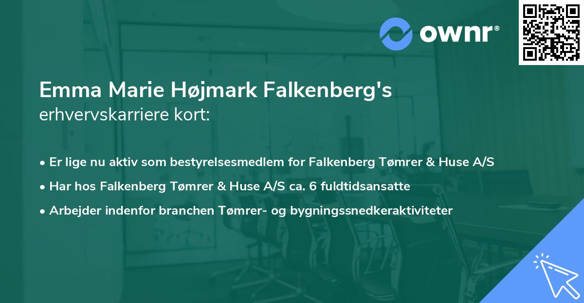 Emma Marie Højmark Falkenberg's erhvervskarriere kort