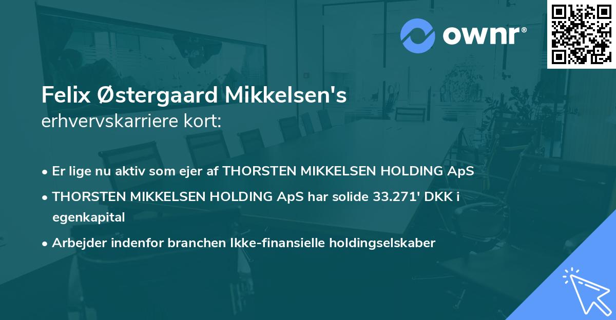 Felix Østergaard Mikkelsen's erhvervskarriere kort