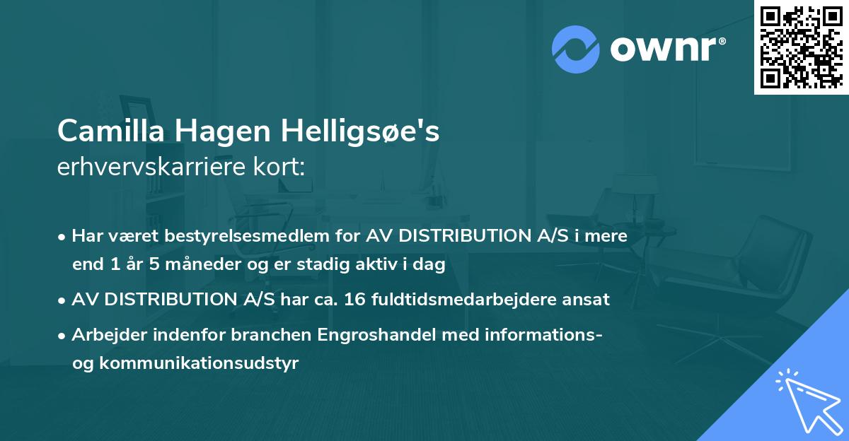 Camilla Hagen Helligsøe's erhvervskarriere kort