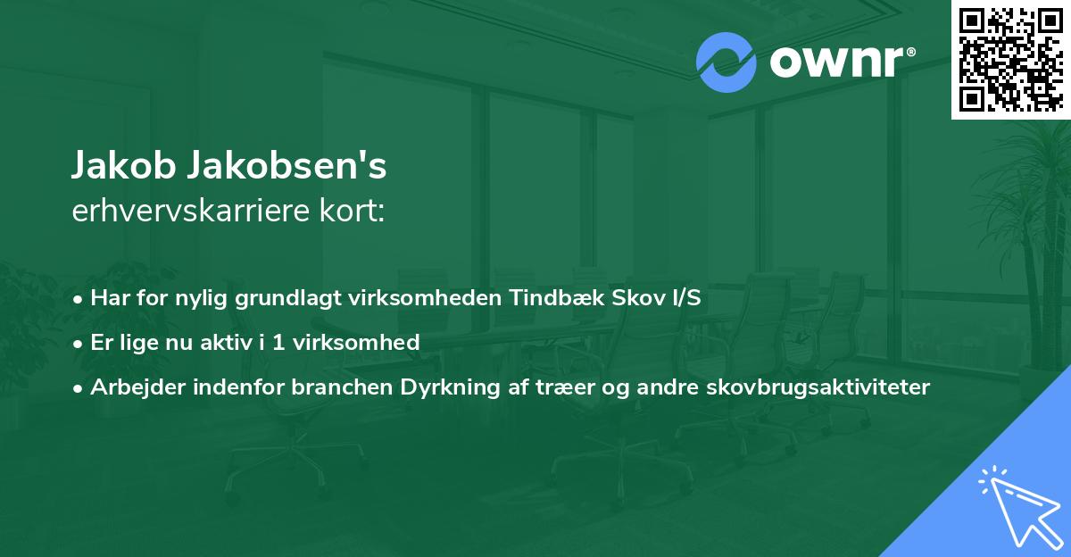 Jakob Jakobsen's erhvervskarriere kort