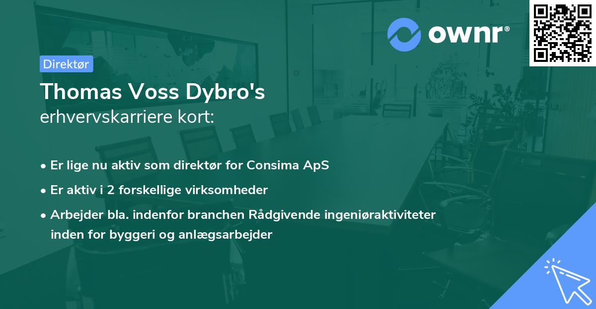 Thomas Voss Dybro's erhvervskarriere kort