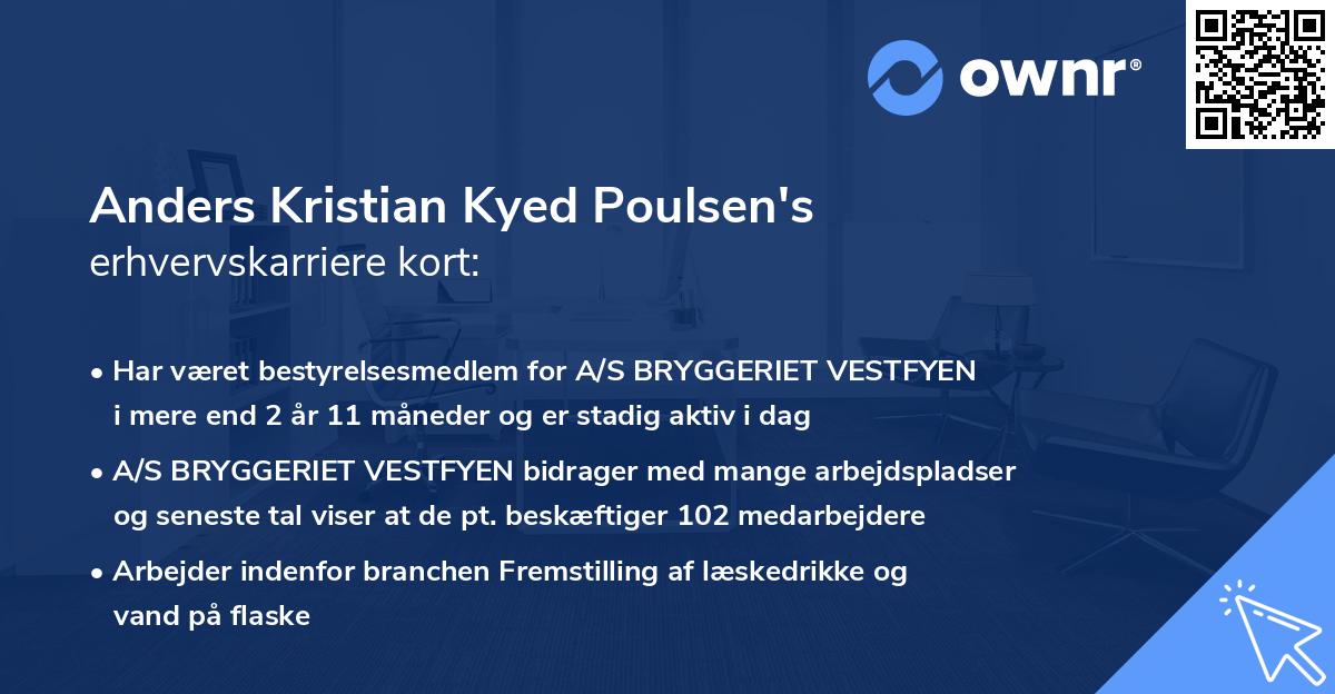 Anders Kristian Kyed Poulsen's erhvervskarriere kort