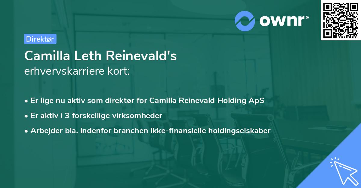 Camilla Leth Reinevald's erhvervskarriere kort