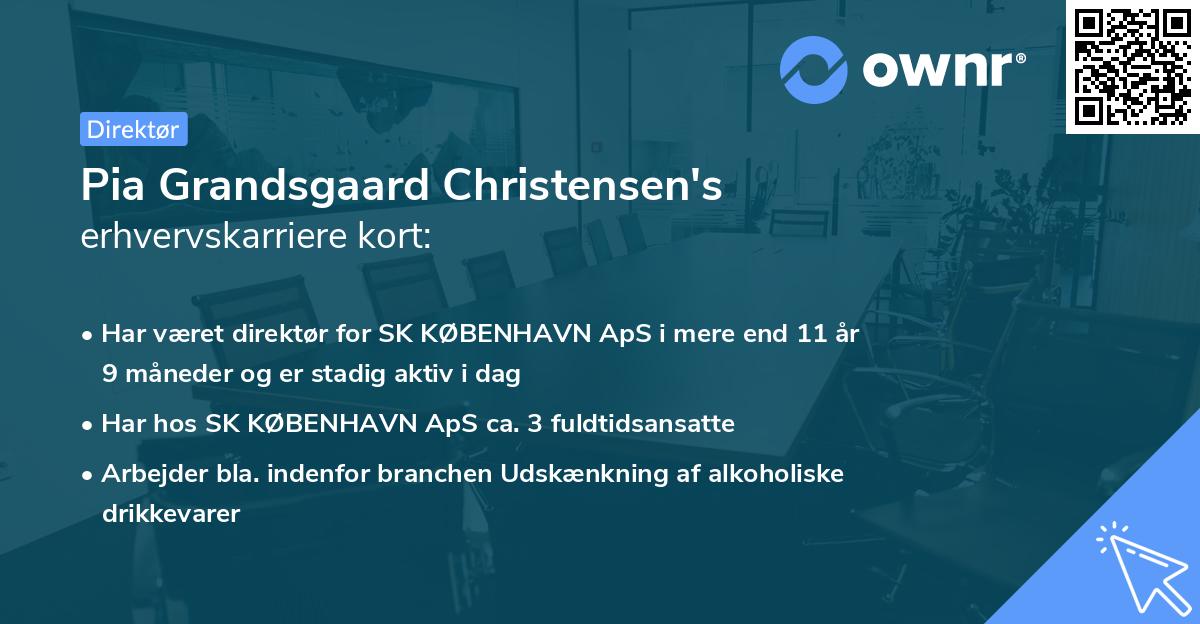 Pia Grandsgaard Christensen's erhvervskarriere kort