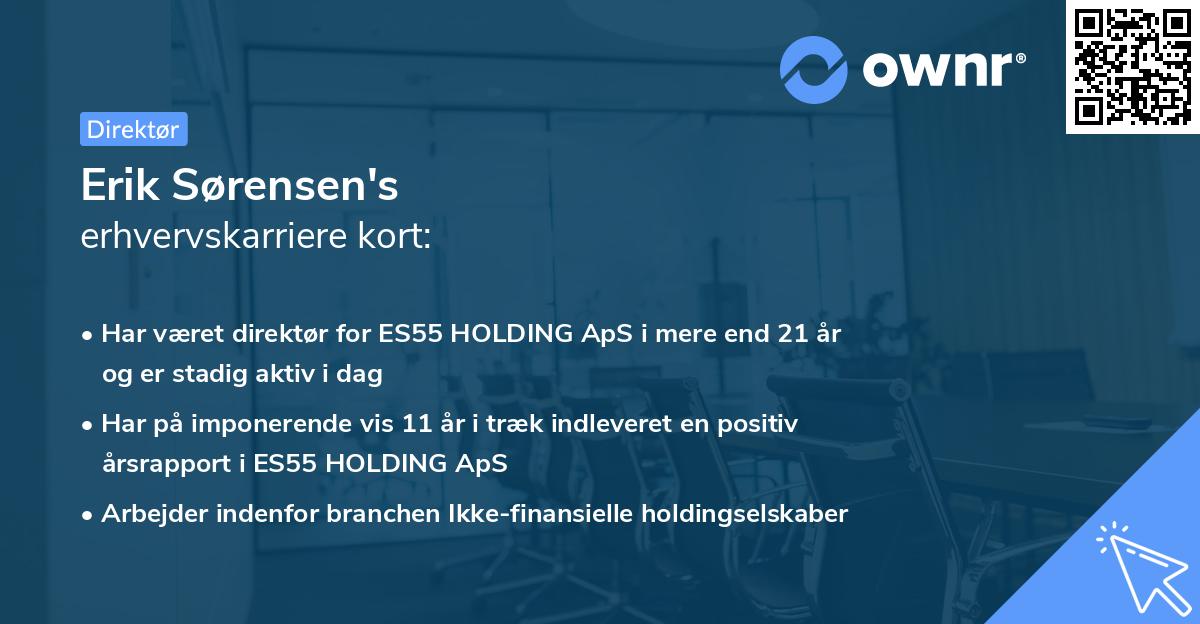 Erik Sørensen's erhvervskarriere kort