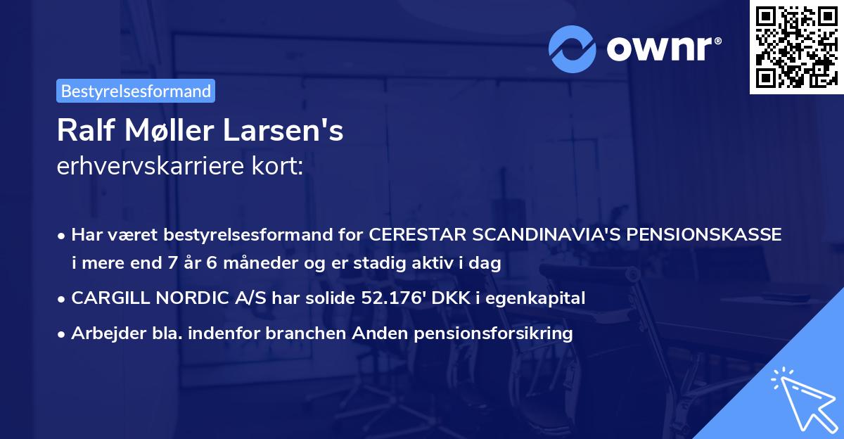 Ralf Møller Larsen's erhvervskarriere kort