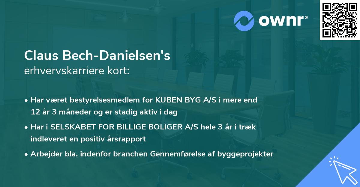 Claus Bech-Danielsen's erhvervskarriere kort