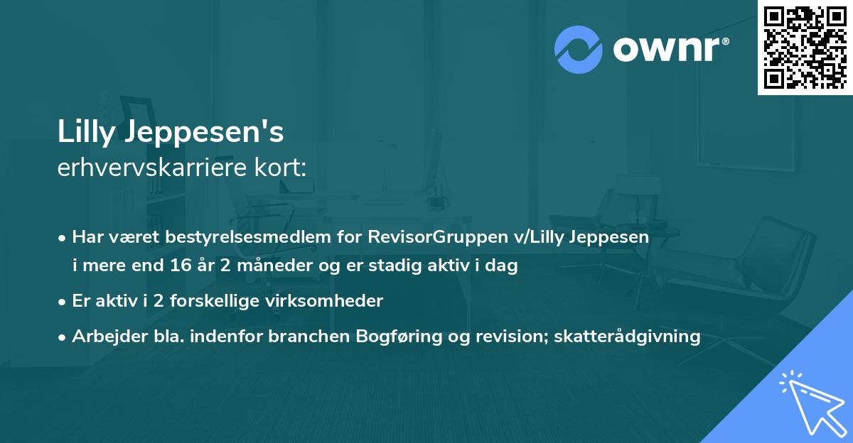 Lilly Jeppesen's erhvervskarriere kort