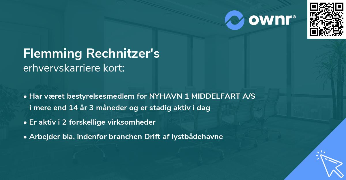 Flemming Rechnitzer's erhvervskarriere kort