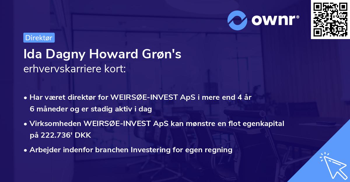 Ida Dagny Howard Grøn's erhvervskarriere kort