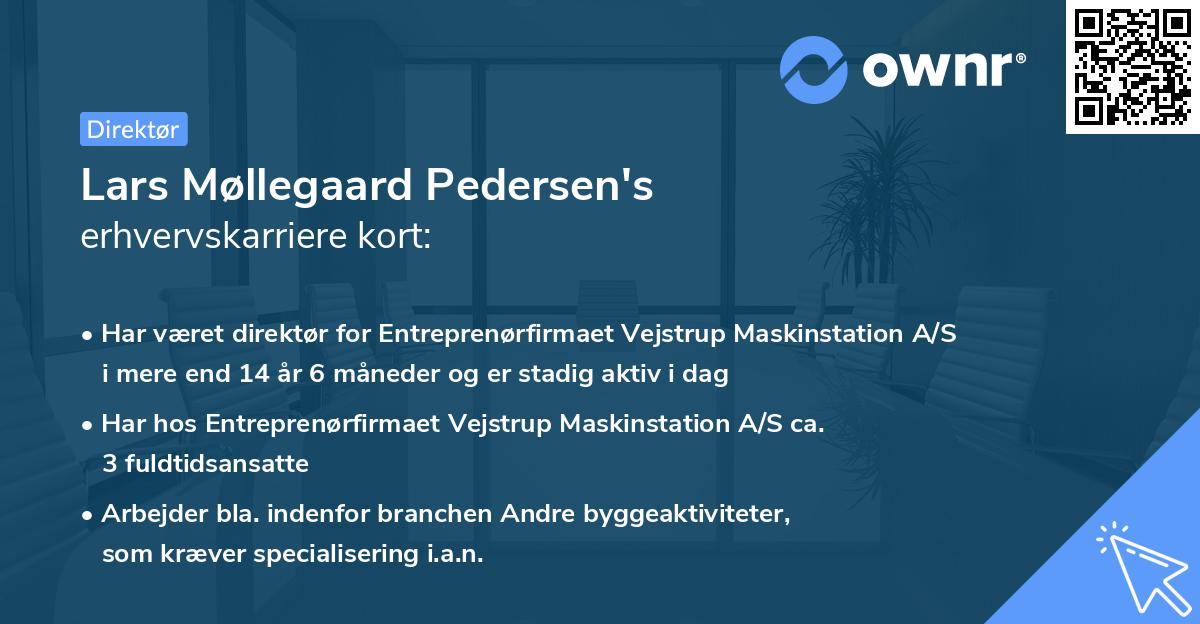 Lars Møllegaard Pedersen's erhvervskarriere kort