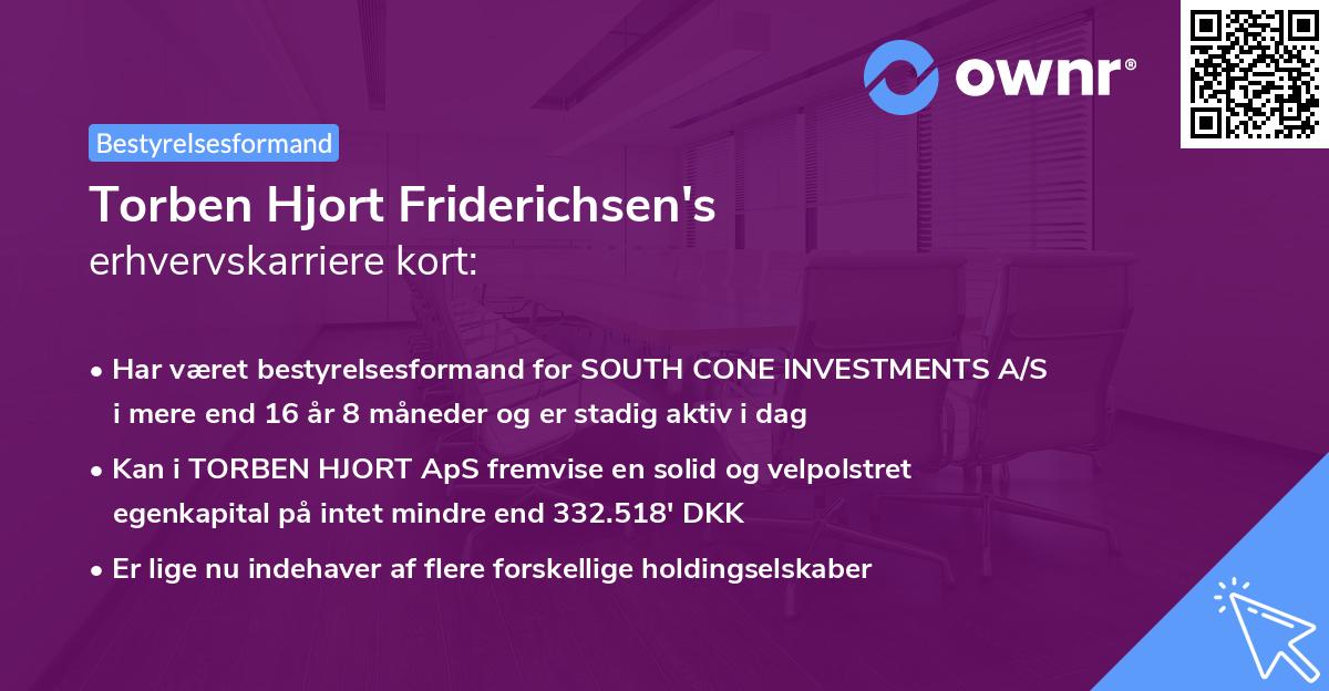 Torben Hjort Friderichsen's erhvervskarriere kort