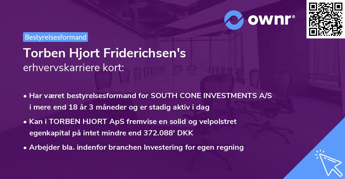 Torben Hjort Friderichsen's erhvervskarriere kort