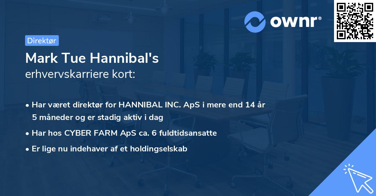 Mark Tue Hannibal's erhvervskarriere kort