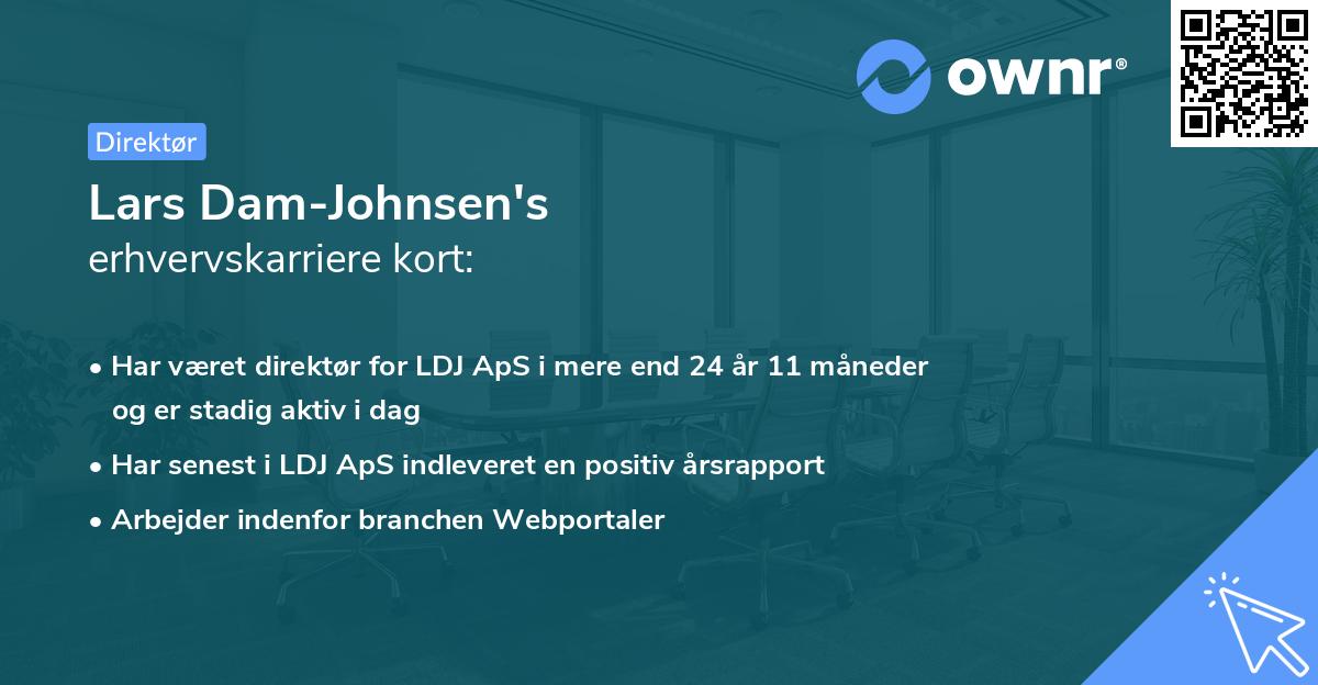 Lars Dam-Johnsen's erhvervskarriere kort