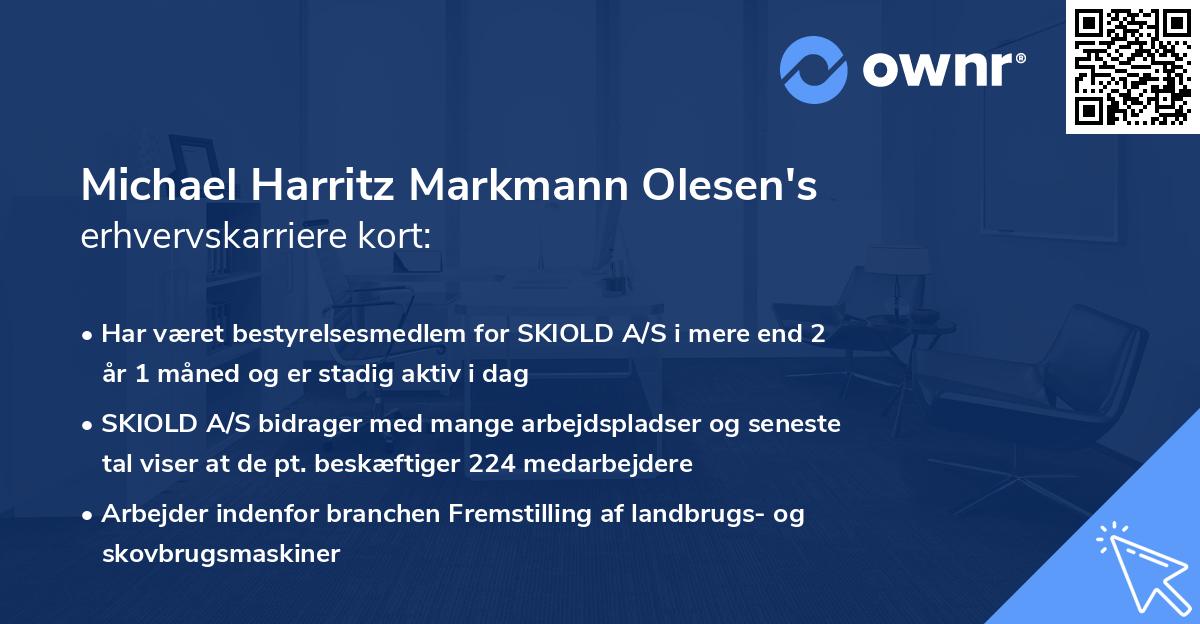 Michael Harritz Markmann Olesen's erhvervskarriere kort