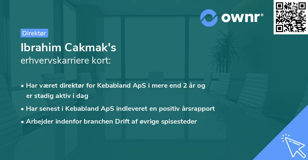 Ibrahim Cakmak's erhvervskarriere kort