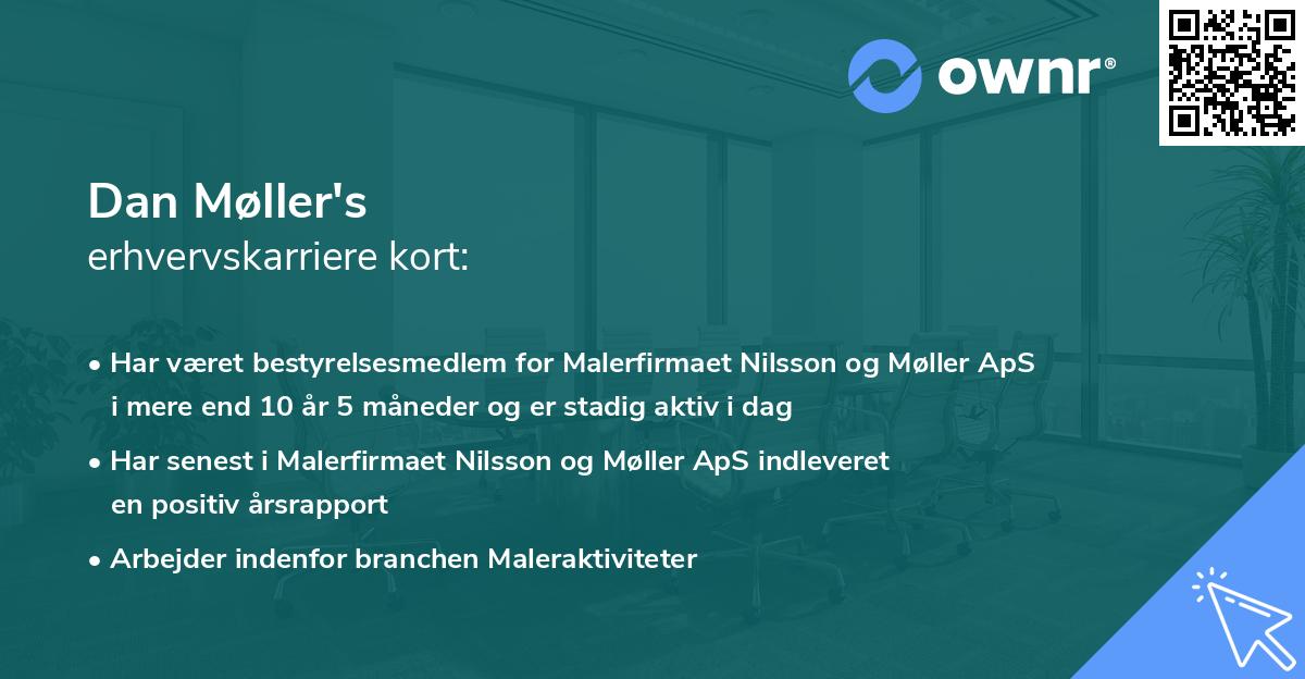 Dan Møller's erhvervskarriere kort