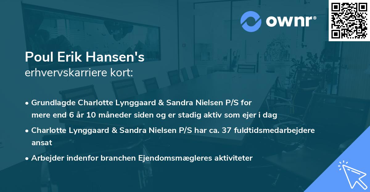 Poul Erik Hansen's erhvervskarriere kort