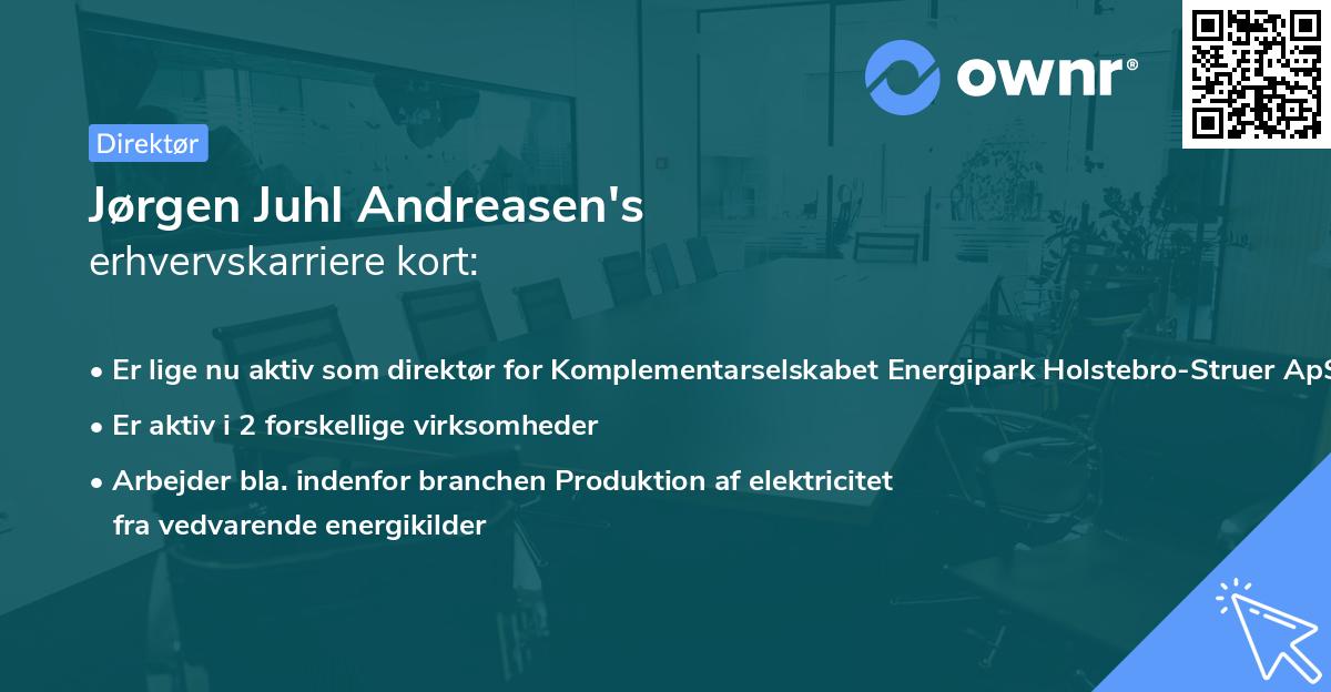 Jørgen Juhl Andreasen's erhvervskarriere kort