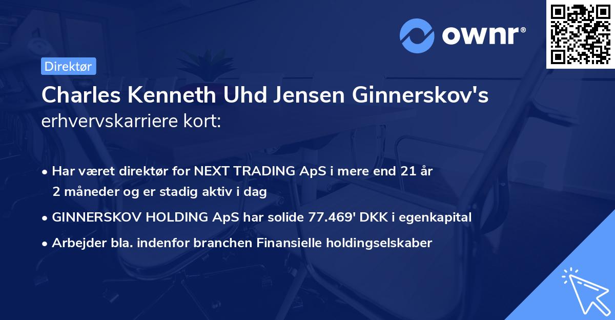 Charles Kenneth Uhd Jensen Ginnerskov's erhvervskarriere kort