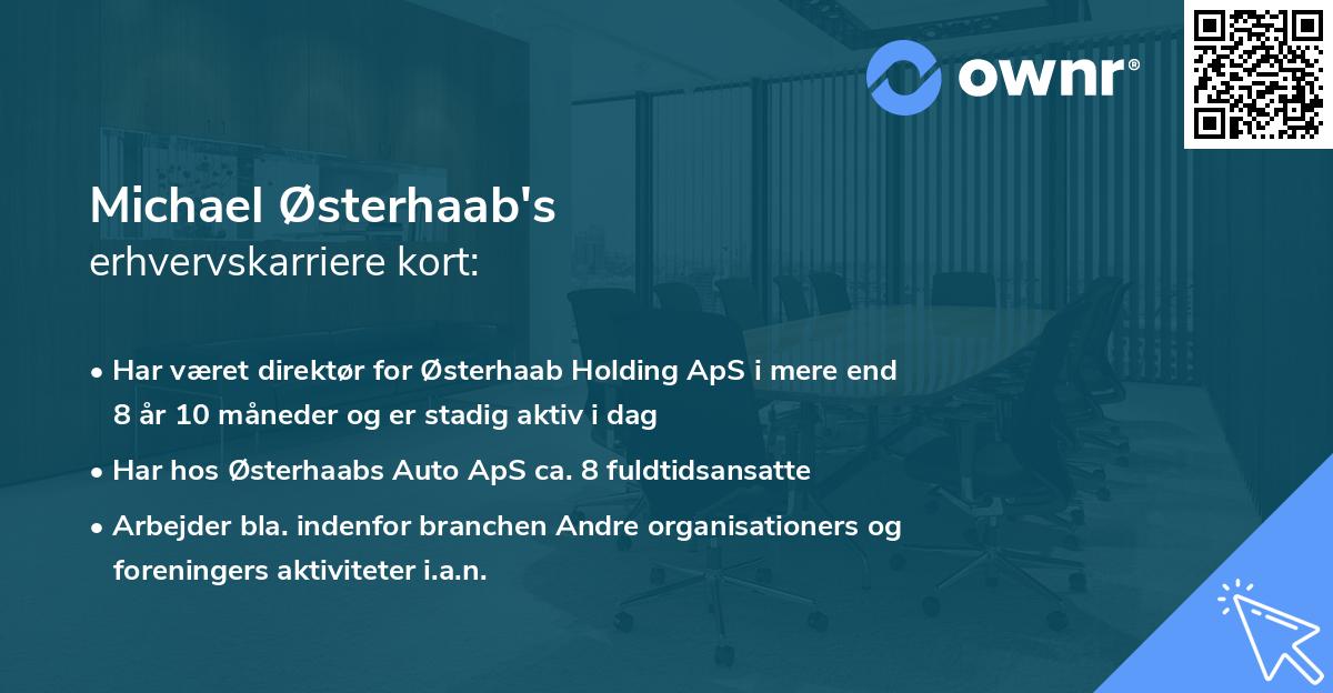 Michael Østerhaab's erhvervskarriere kort