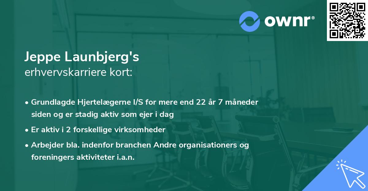 Jeppe Launbjerg's erhvervskarriere kort
