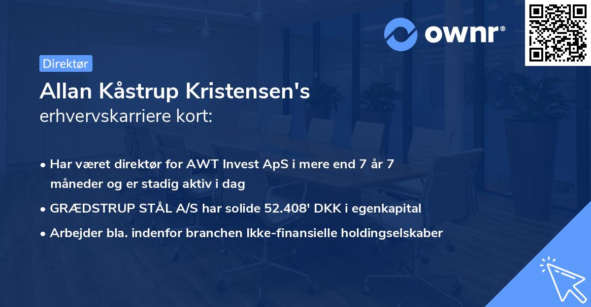 Allan Kåstrup Kristensen's erhvervskarriere kort