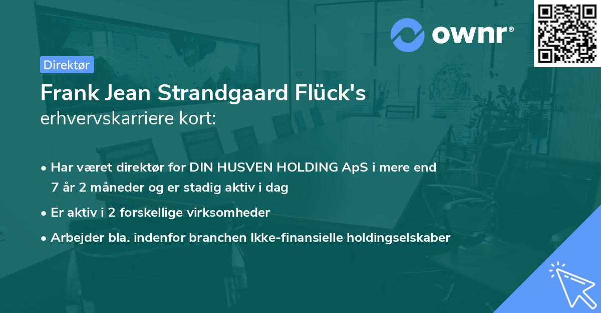 Frank Jean Strandgaard Flück's erhvervskarriere kort