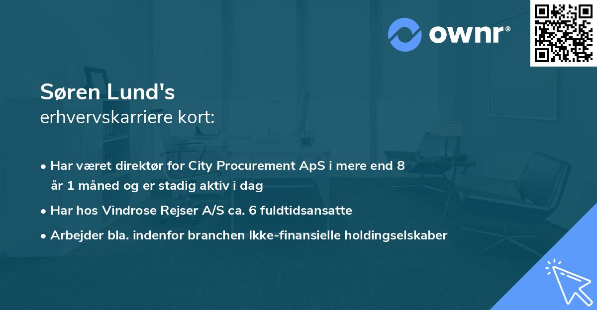 Søren Lund's erhvervskarriere kort