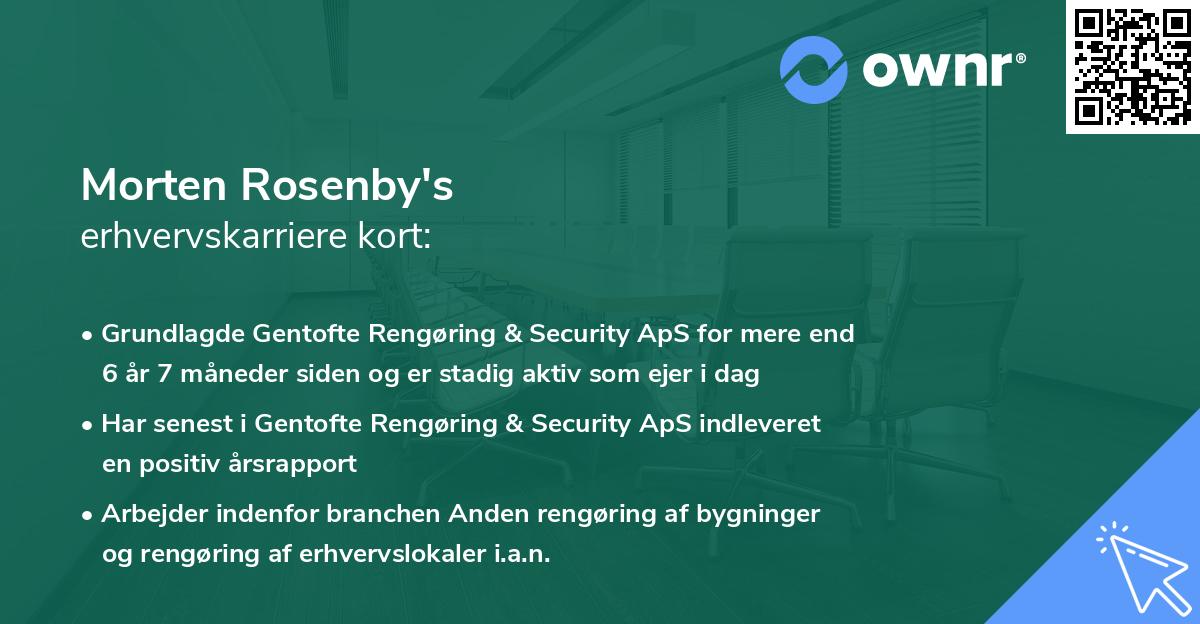 Morten Rosenby's erhvervskarriere kort