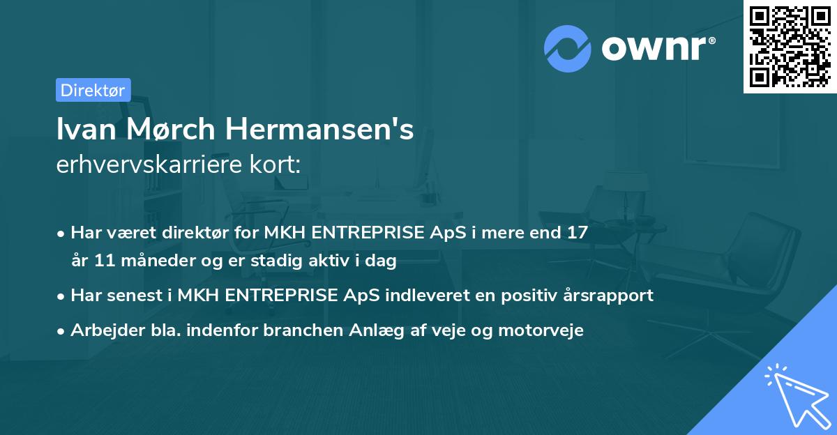 Ivan Mørch Hermansen's erhvervskarriere kort