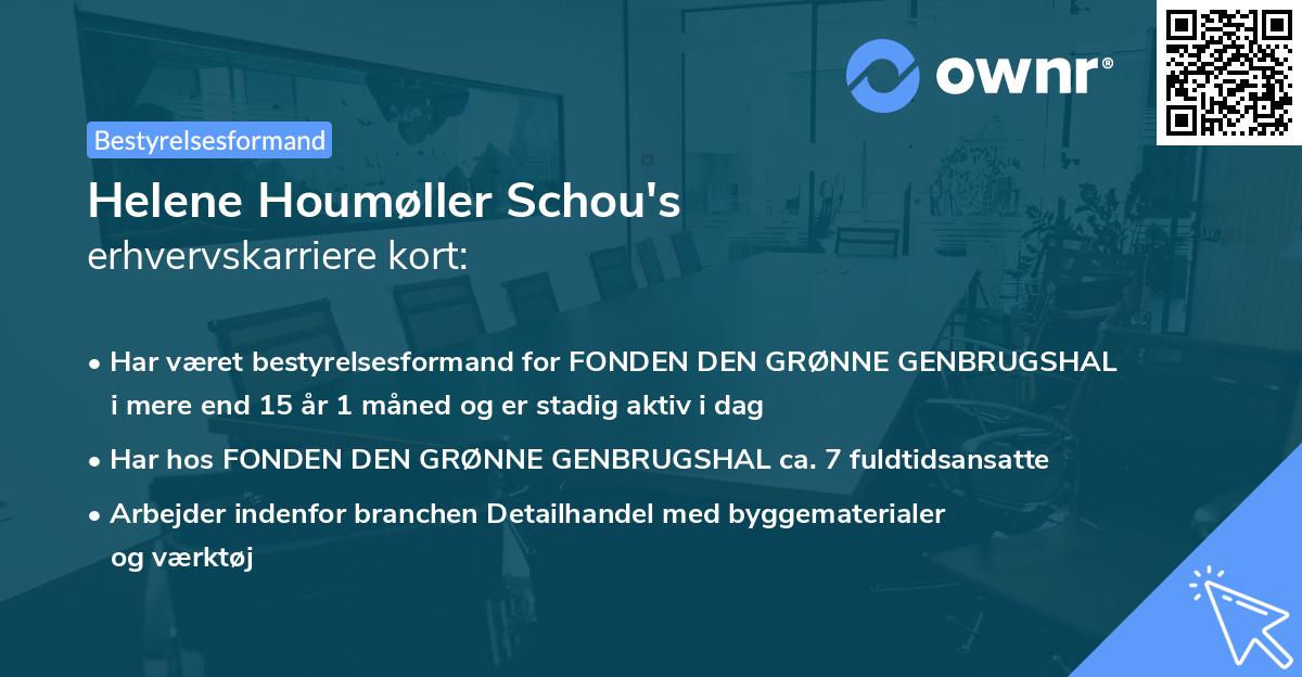 Helene Houmøller Schou's erhvervskarriere kort