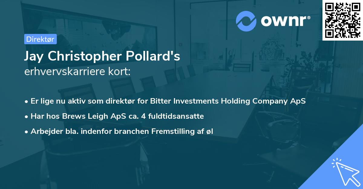 Jay Christopher Pollard's erhvervskarriere kort