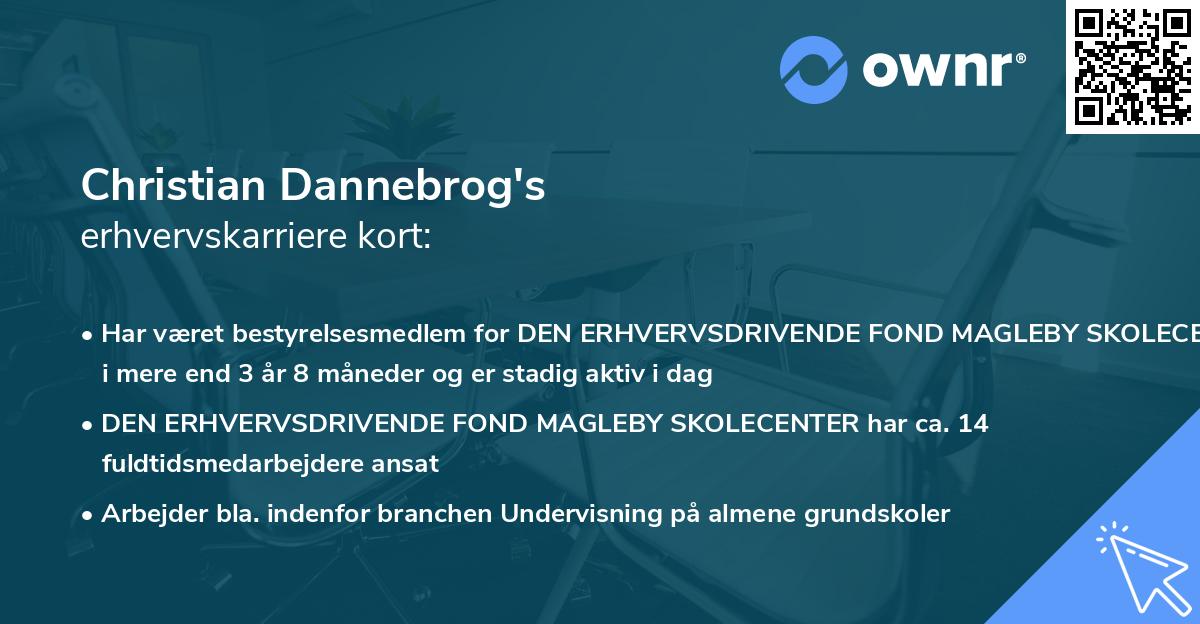 Christian Dannebrog's erhvervskarriere kort