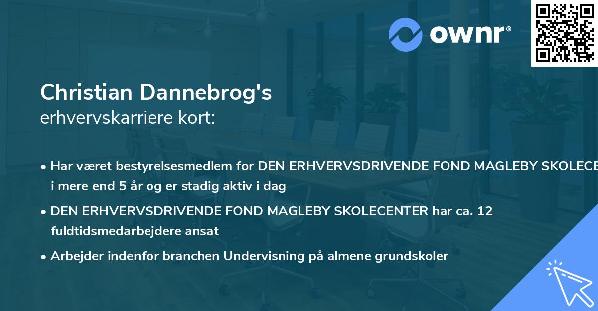Christian Dannebrog's erhvervskarriere kort
