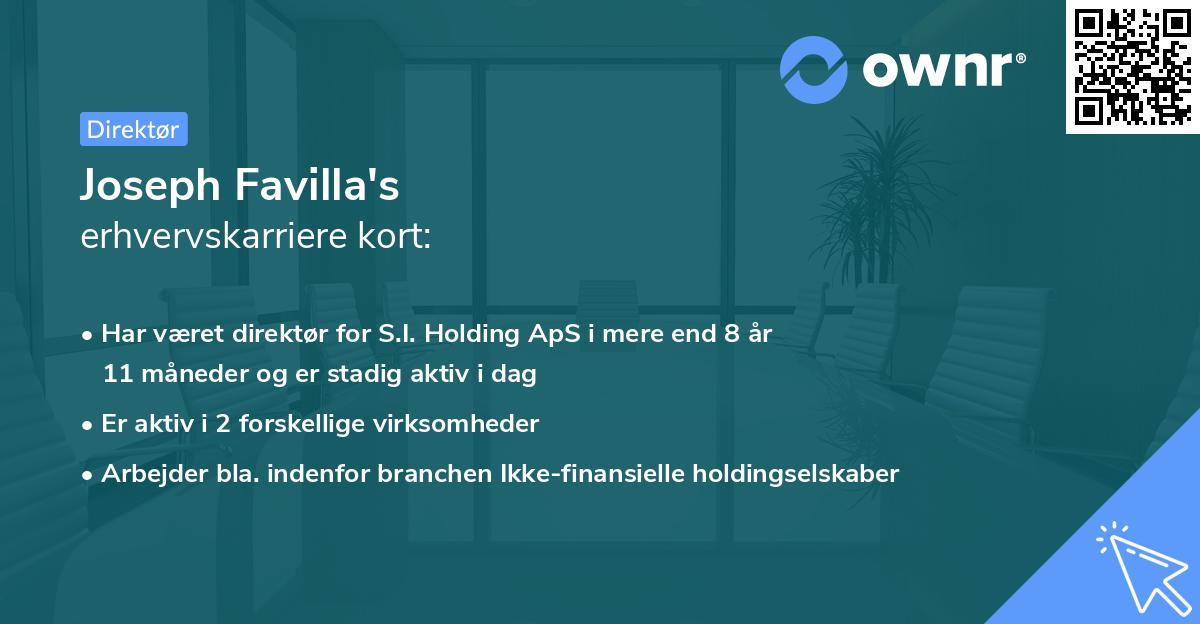 Joseph Favilla's erhvervskarriere kort