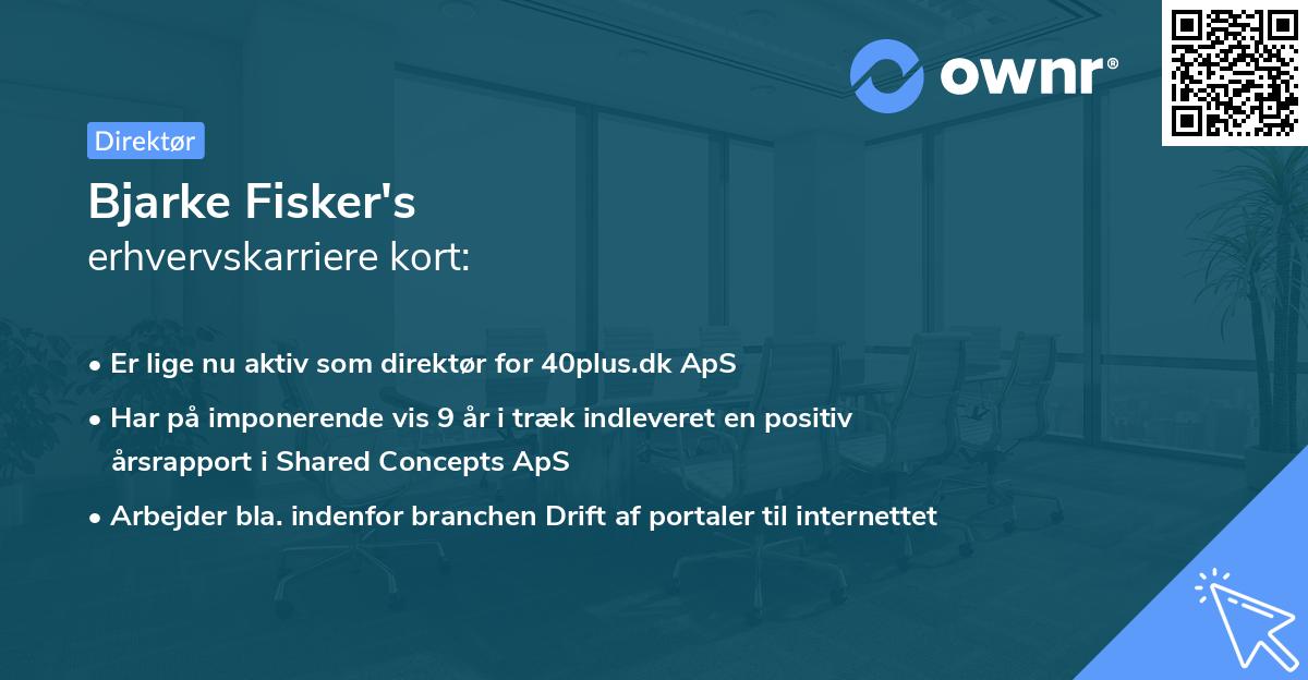 Bjarke Fisker's erhvervskarriere kort