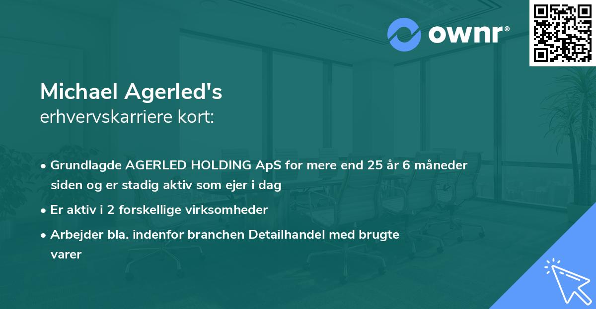 Michael Agerled's erhvervskarriere kort