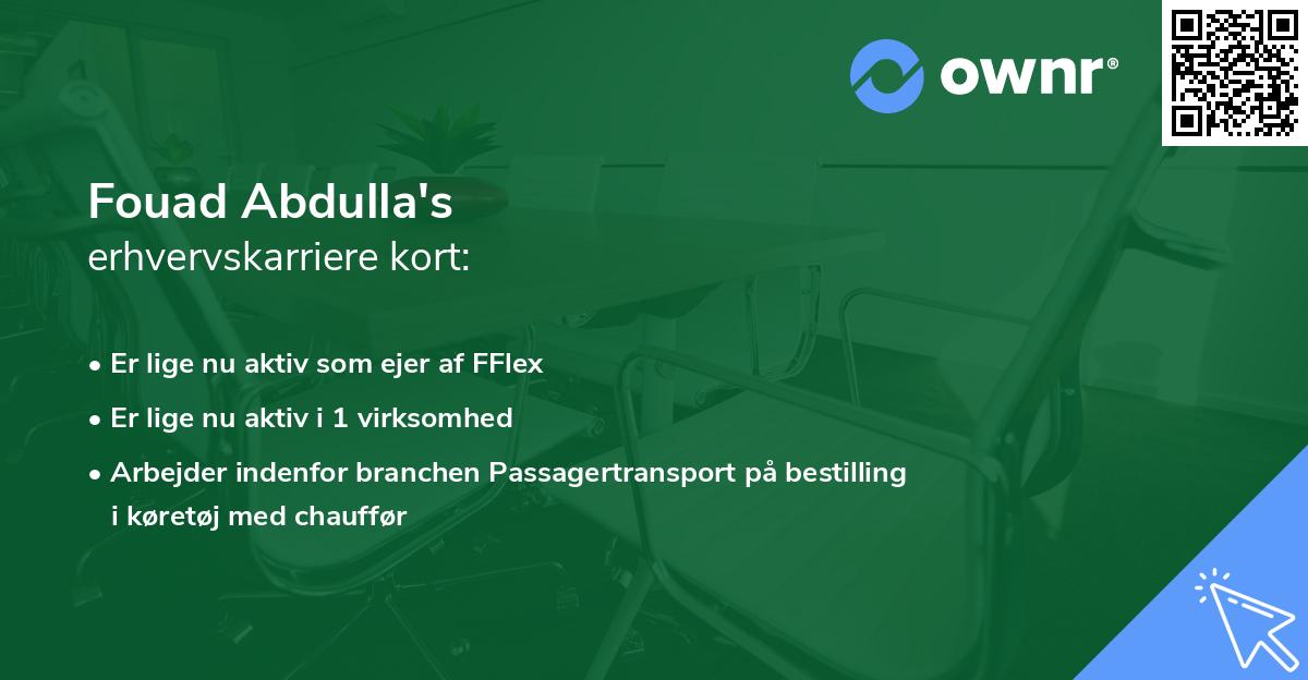 Fouad Abdulla's erhvervskarriere kort