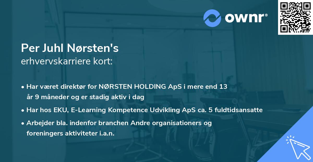 Per Juhl Nørsten's erhvervskarriere kort