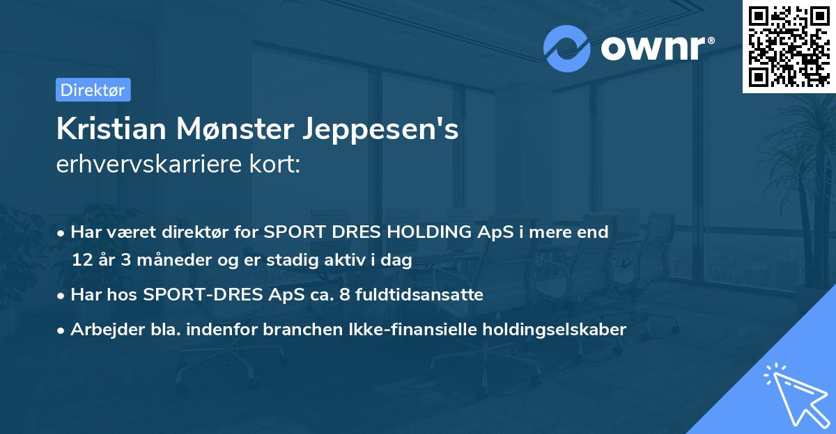 Kristian Mønster Jeppesen's erhvervskarriere kort