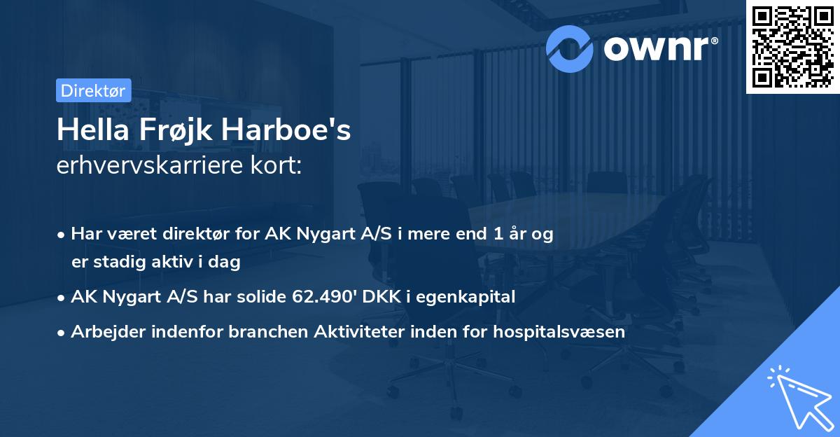 Hella Frøjk Harboe's erhvervskarriere kort