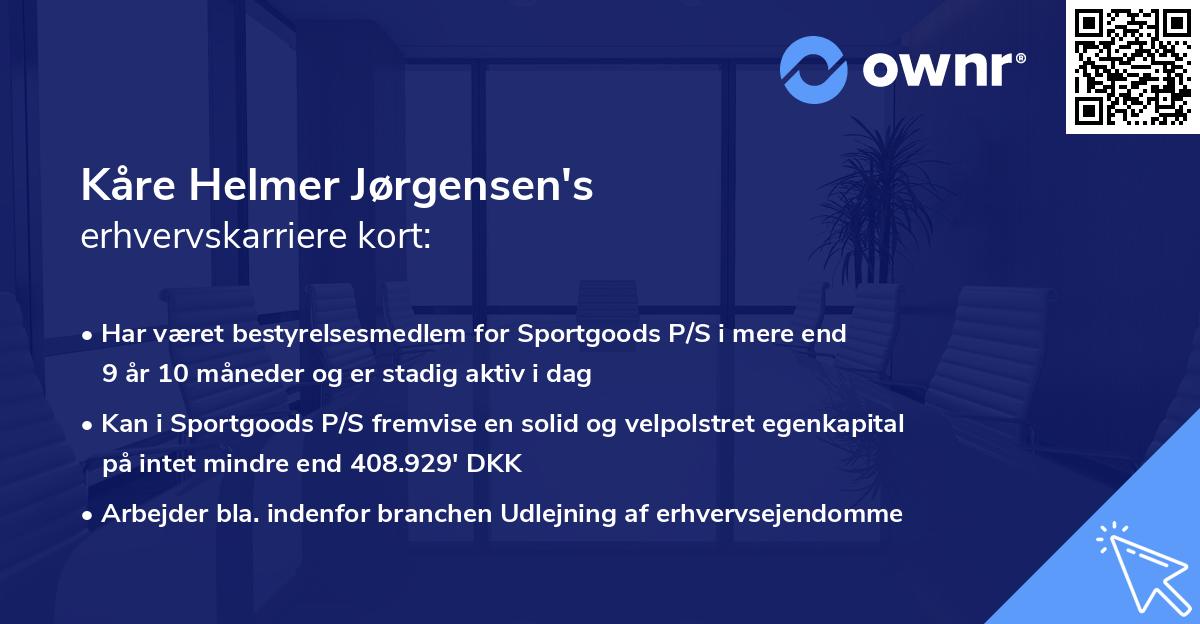 Kåre Helmer Jørgensen's erhvervskarriere kort