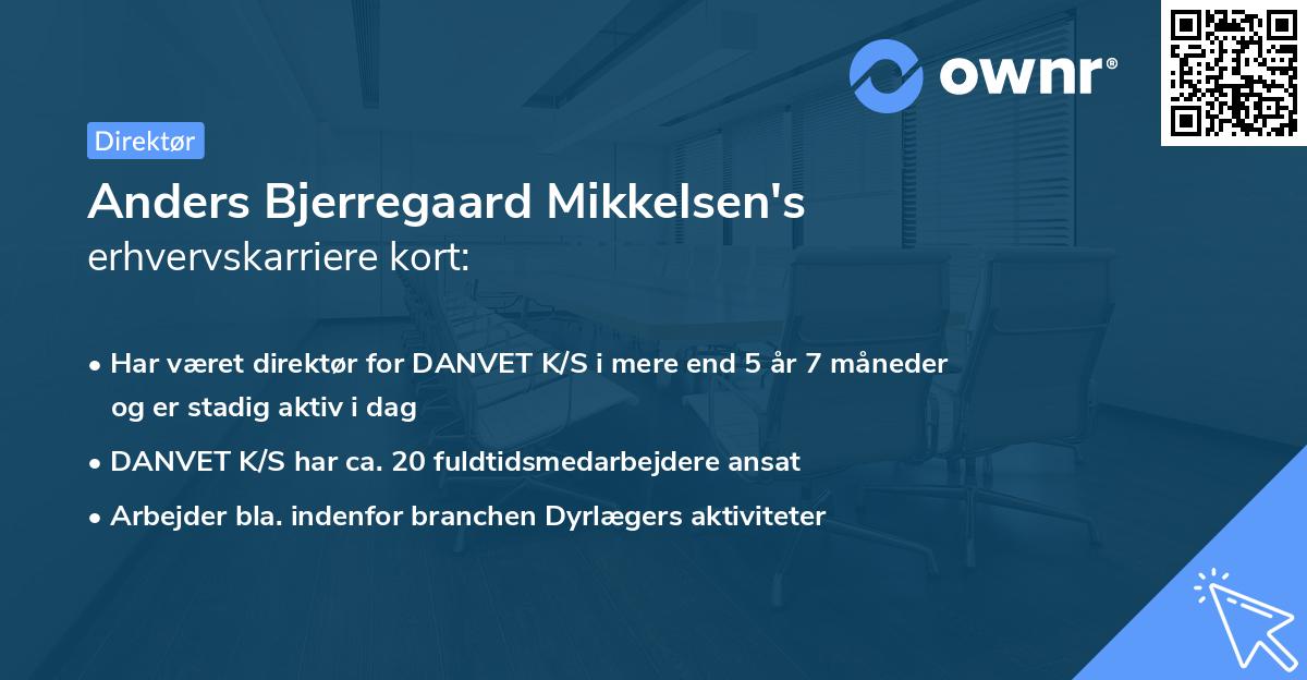 Anders Bjerregaard Mikkelsen's erhvervskarriere kort