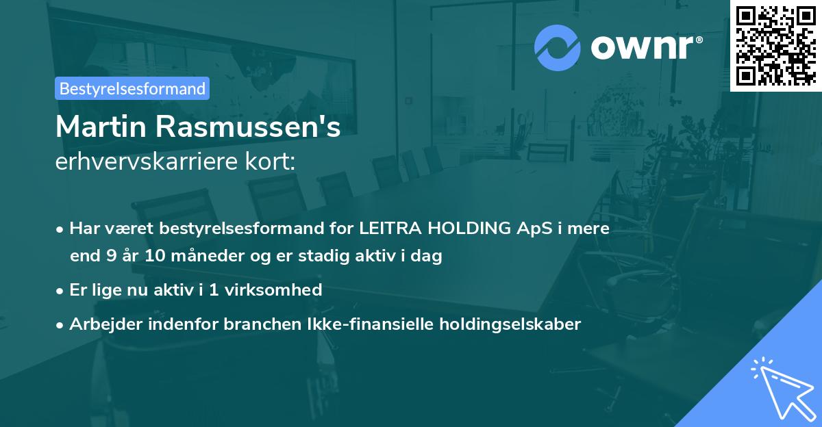 Martin Rasmussen's erhvervskarriere kort