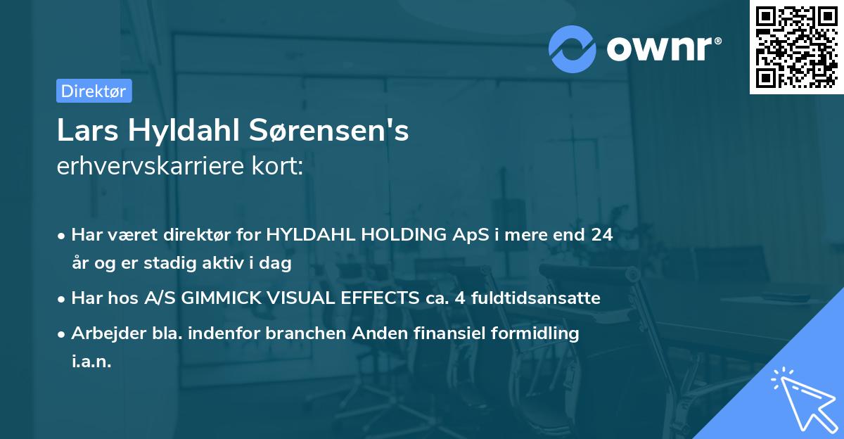 Lars Hyldahl Sørensen's erhvervskarriere kort